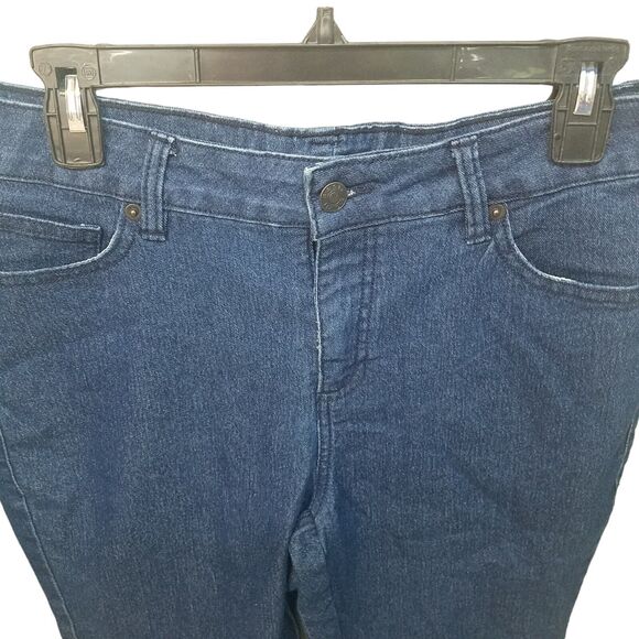 Basic Editions Womens Size 4 Blue  Solid Skinny Jeans - Picture 8 of 9